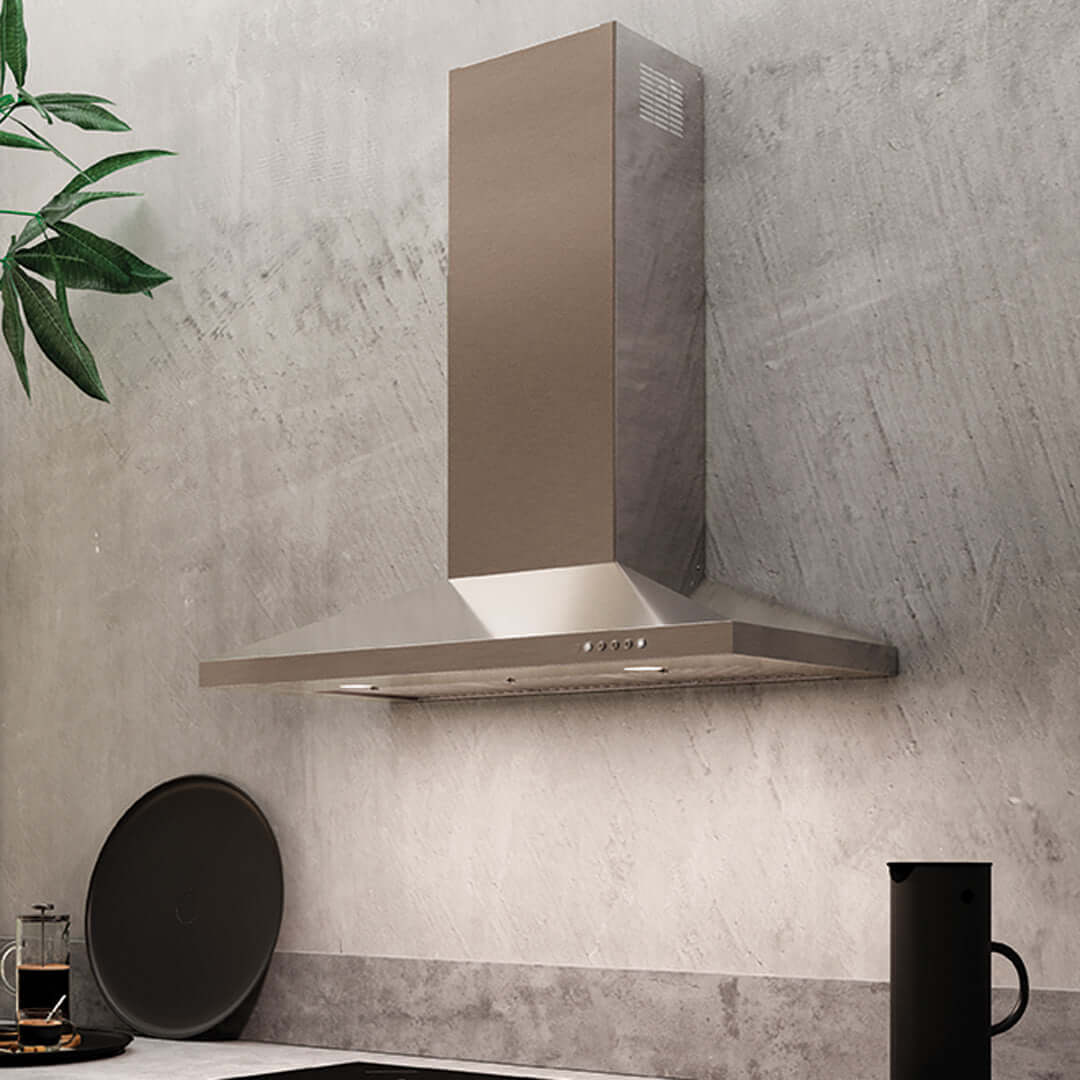 Faber Dama Wall Mount Range Hood With Sizing Options In Stainless Steel 