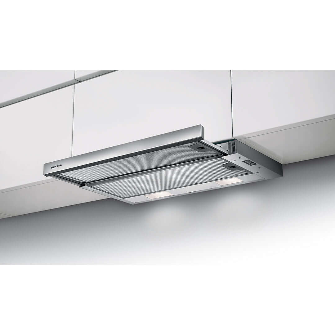 Faber Flexa Range Hood Insert With Slide Out Function In Stainless Steel 