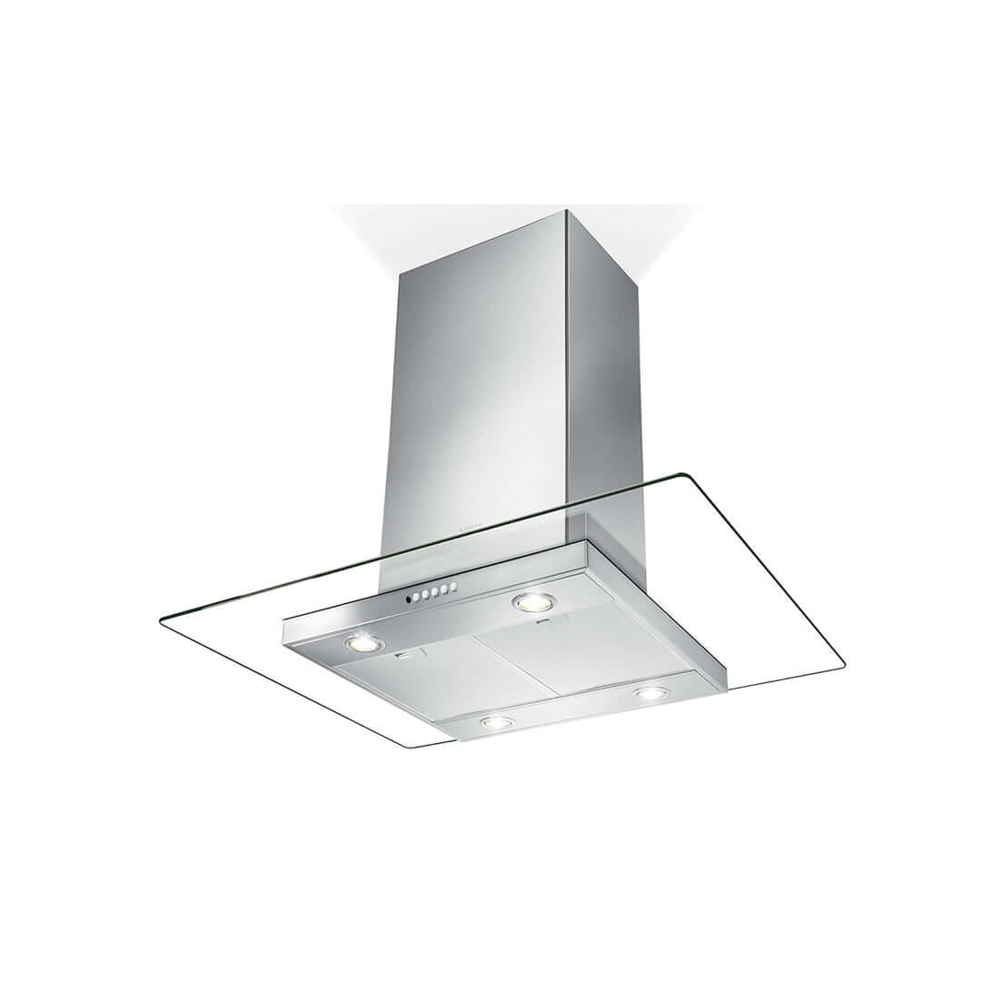 Faber Glassy Isola 36" Island Mount Range Hood In Stainless Steel 