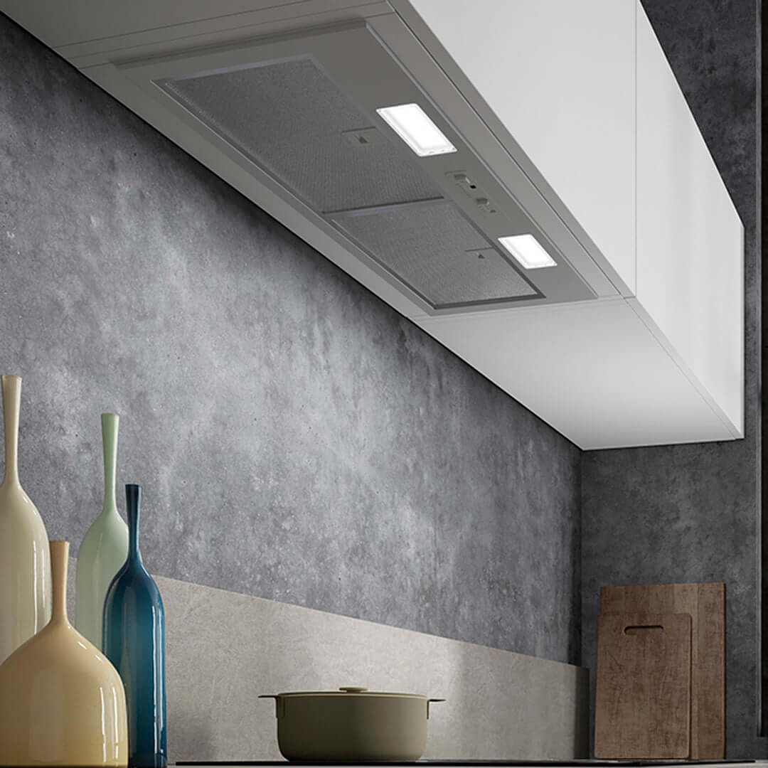 Faber Inca Smart Gray Range Hood Insert With Size Options In Stainless Steel 