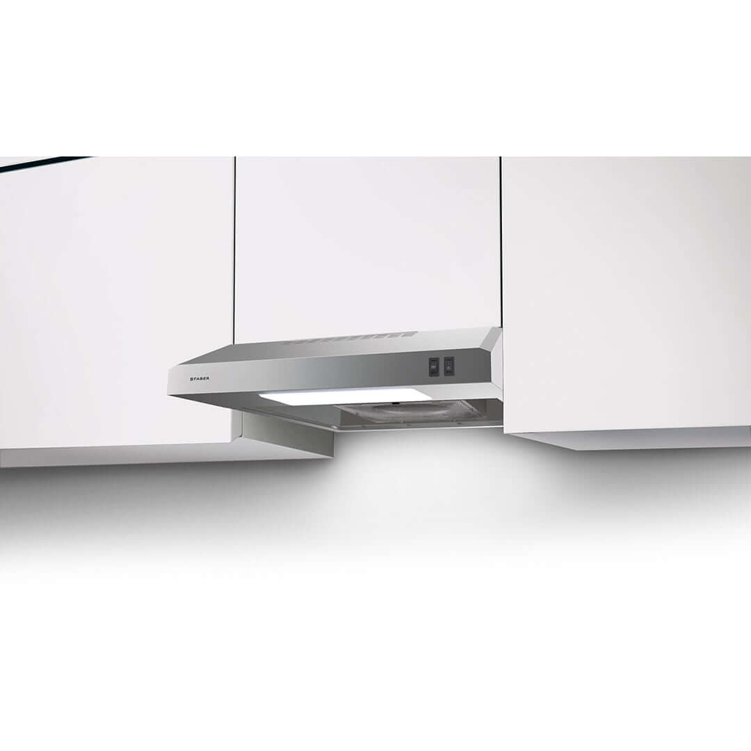 Faber Levante E Under Cabinet Range Hood With Size Options in Stainless Steel