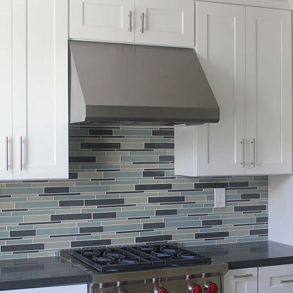 Faber Maestrale 18 Wall Mount Range Hood With Size Options In Stainless Steel 
