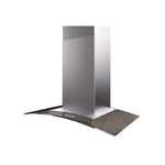 Faber Tratto Wall Mount Range Hood with Size Options In Stainless Steel 
