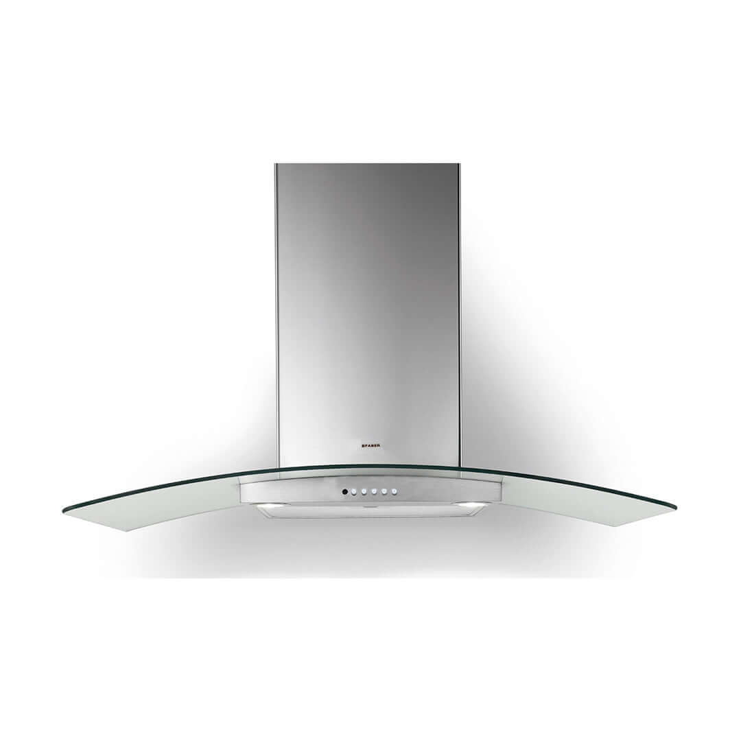 Faber Tratto Wall Mount Range Hood with Size Options In Stainless Steel 