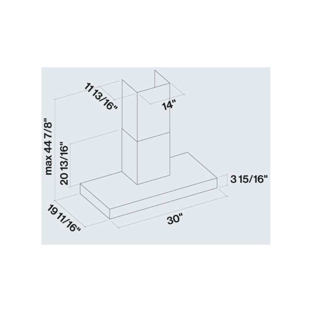 Falmec Line Pro NRS 600 CFM Wall Mount Range Hood in Stainless Steel with Size Options (FNLIN) 