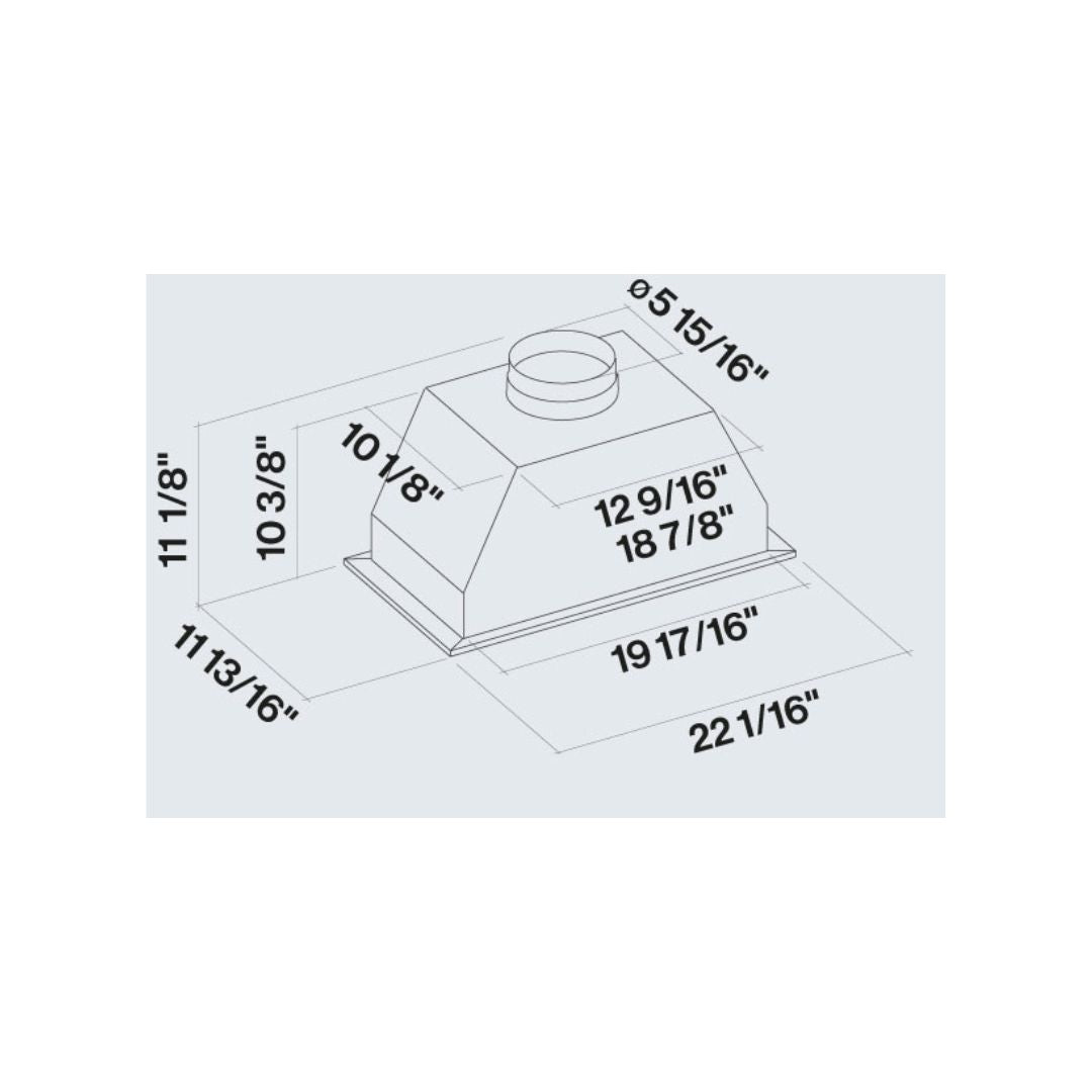 Falmec Mara 600 CFM Range Hood Insert in Stainless Steel with Size Options (FIMAR) 