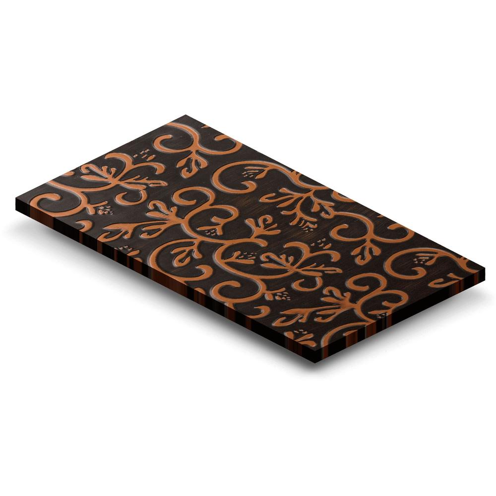 ZLINE 3 x 5 Floral Embossed Copper Sample (CS-F) main image.