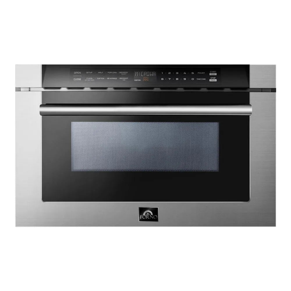 Forno 24 in. 1.2 cu. ft. Built-In Microwave Drawer in Stainless Steel (FMWDR3000-24) main image.