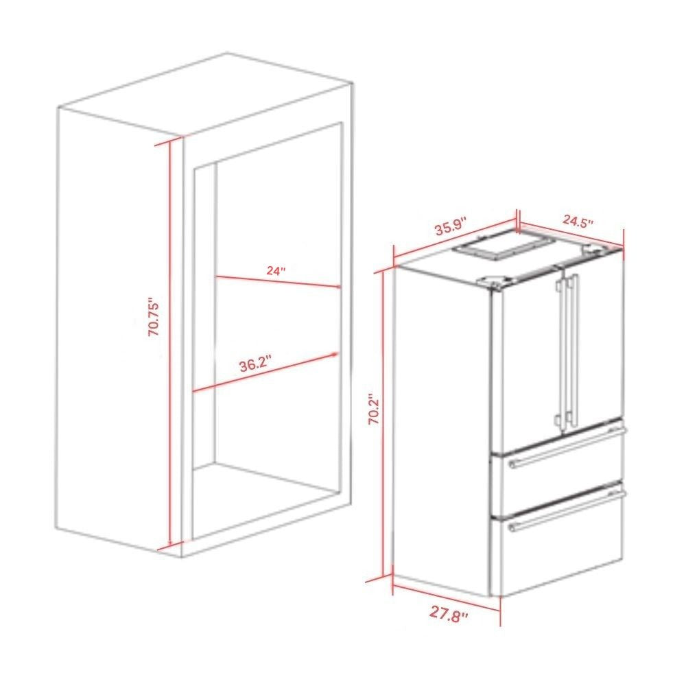 Forno 3-Piece Stainless Steel Kitchen Package with 36 in. Refrigerator and 36 in. All Gas Range and 24 in. Tall Tub Dishwasher in Stainless Steel (FFRBI1820-36SB +FFSGS6244-36 +FDWBI8067-24S)-