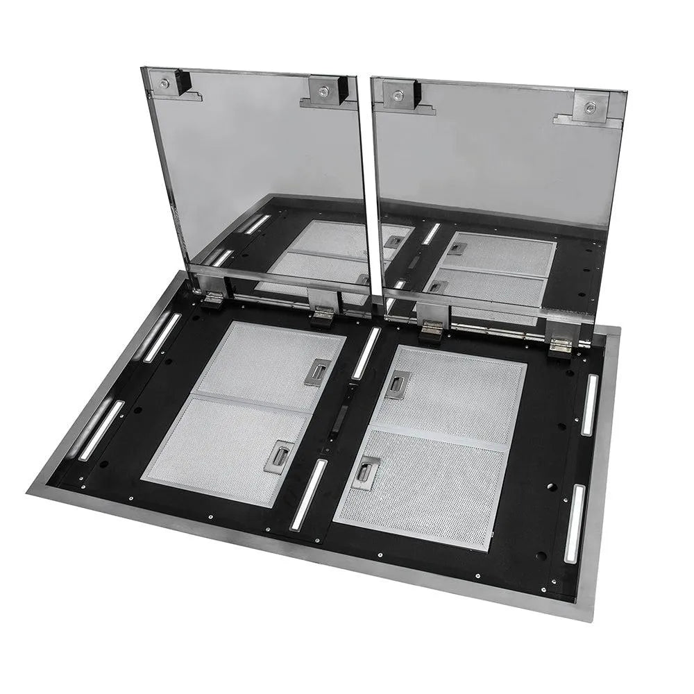 Forno Arezzo - 44 in. Ceiling Mounted Recessed Range Hood with Perimetric Heat, Odor, Gases and Steam Air Capture (FRHRE5312-44)-