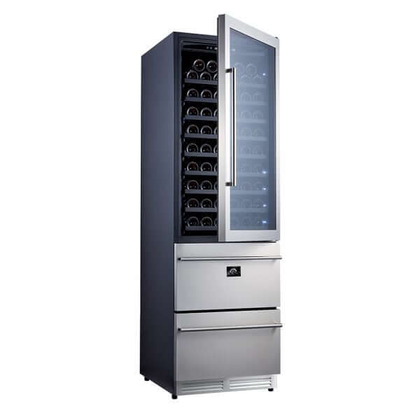 Forno Azienda - 24 in. Dual Zone Wine Cellar 6.25 cu. ft.- 108 Bottle (FWCDR6628-24S)-