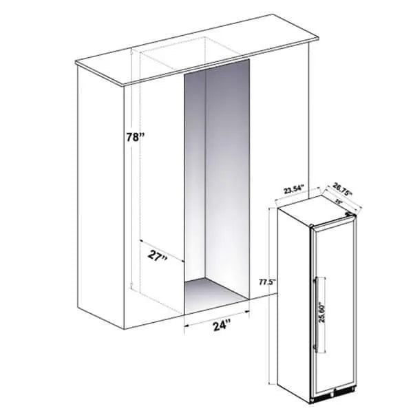 Forno Azienda - 24 in. Dual Zone Wine Cellar 6.25 cu. ft.- 108 Bottle (FWCDR6628-24S)-