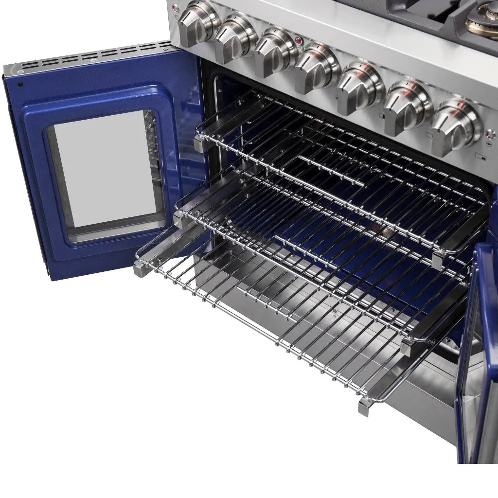 Forno Capriasca 30 in. 4.32 cu. ft. French Door Freestanding Dual Fuel Range with Gas Stove and Electric Oven in Stainless Steel (FFSGS6387-30)-