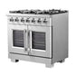 Forno Capriasca 36 in. 5.36 cu. ft. French Door Freestanding All Gas Range in Stainless Steel (FFSGS6460-36)-