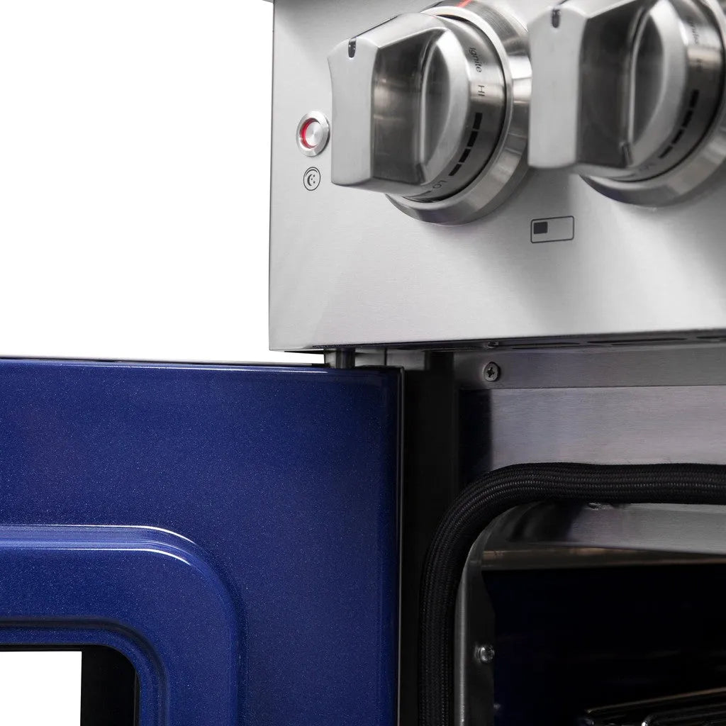 Forno Capriasca 36 in. 5.36 cu. ft. French Door Freestanding Dual Fuel Range with Gas Stove and Electric Oven in Stainless Steel (FFSGS6387-36)-