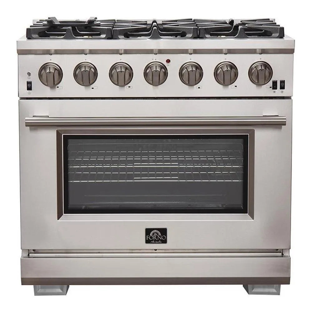 Forno Capriasca 36 in. 5.36 cu. ft. Professional Freestanding Gas Range with Gas Cooktop and Gas Oven (FFSGS6260-36) main image.