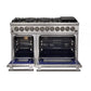 Forno Capriasca - 48 in. 6.58 cu. ft. Professional Dual Fuel Freestanding Range (FFSGS6187-48)-