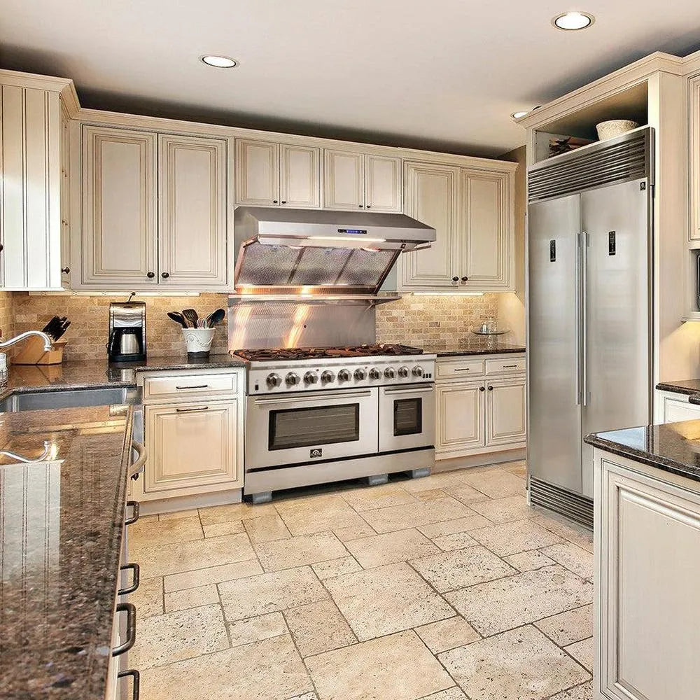 Forno Capriasca - 48 in. 6.58 cu. ft. Professional Freestanding All Gas Range (FFSGS6260-48)-