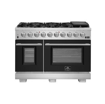 Forno Capriasca - 48 in. 6.58 cu. ft. Professional Freestanding All Gas Range (FFSGS6260-48)-Black Door