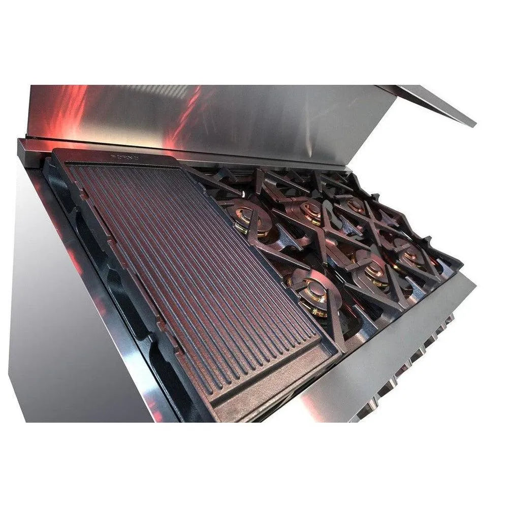 Forno Capriasca - 48 in. 6.58 cu. ft. Professional Freestanding All Gas Range (FFSGS6260-48)-