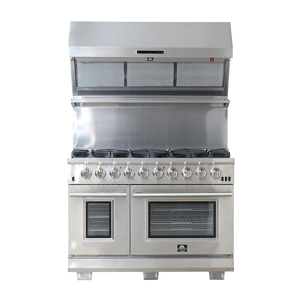 Forno Capriasca - 48 in. 6.58 cu. ft. Professional Freestanding All Gas Range (FFSGS6260-48)-