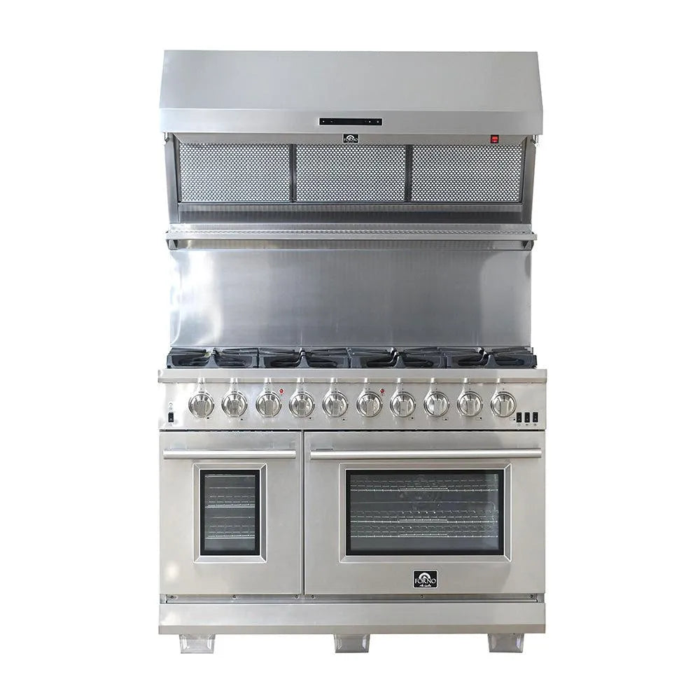 Forno Capriasca - 48 in. 6.58 cu. ft. Professional Freestanding All Gas Range (FFSGS6260-48)-