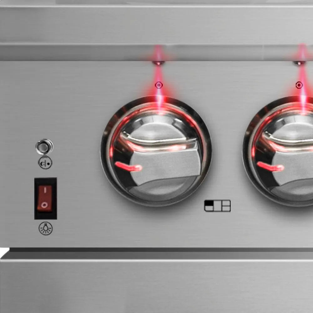 Forno Capriasca - Titanium 30 in. 4.53 cu. ft. Professional Freestanding Dual Fuel Range (FFSGS6187-30) Burner and Oven Knob Indicator Lights