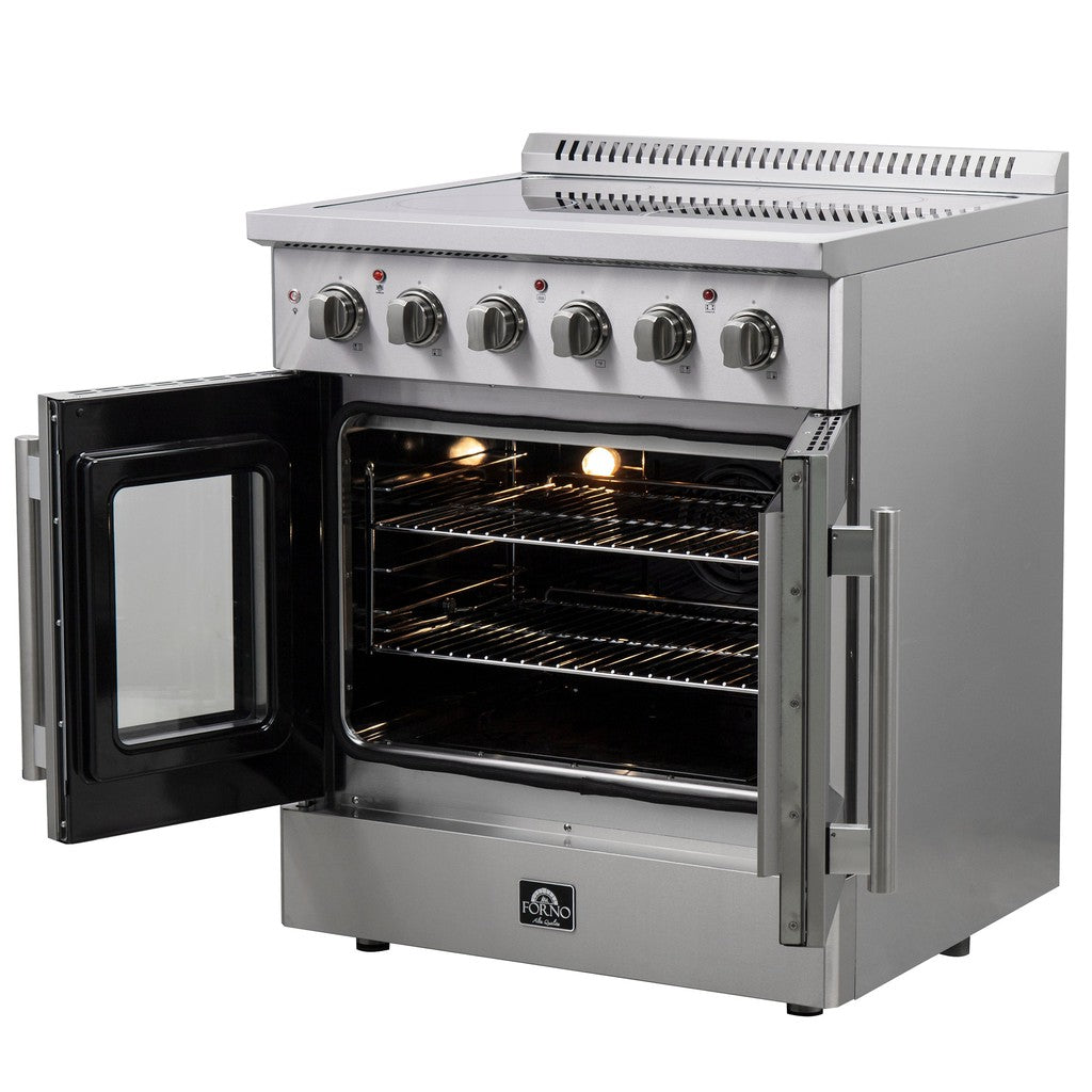 Forno Galiano 30 in. 4.32 cu. ft. French Door Freestanding All Electric Range in Stainless Steel (FFSEL6917-30)