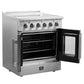 Forno Galiano 30 in. 4.32 cu. ft. French Door Freestanding All Electric Range in Stainless Steel (FFSEL6917-30)-