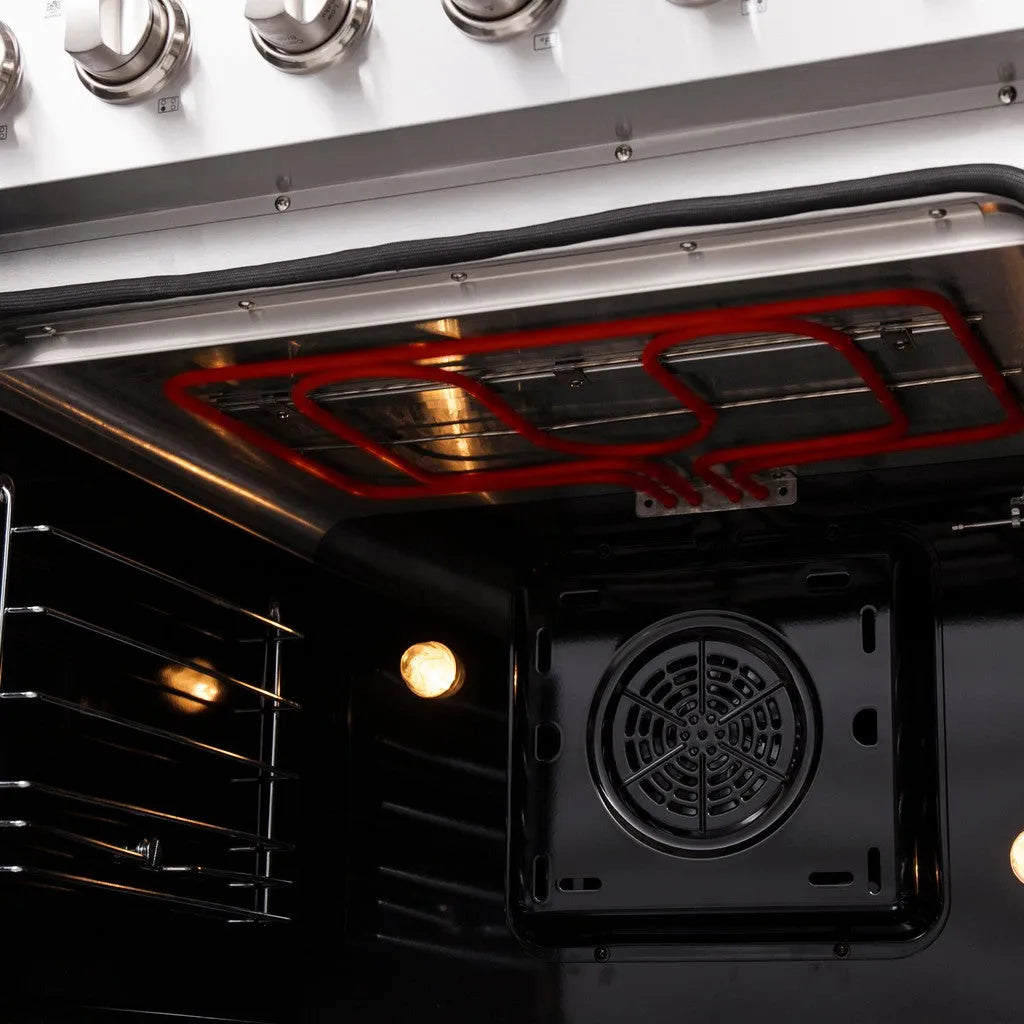 Forno Galiano 30 in. 4.32 cu. ft. French Door Freestanding All Electric Range in Stainless Steel (FFSEL6917-30)-