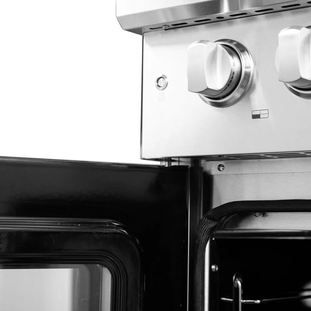 Forno Galiano 30 in. 4.32 cu. ft. French Door Freestanding All Gas Range in Stainless Steel (FFSGS6444-30)-