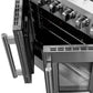 Forno Galiano 30 in. 4.32 cu. ft. French Door Freestanding Dual Fuel Range with Gas Stove and Electric Oven in Stainless Steel (FFSGS6356-30)-