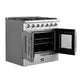 Forno Galiano 36 in. 5.36 cu. ft. French Door Freestanding All Gas Range in Stainless Steel (FFSGS6444-36)-