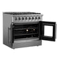 Forno Galiano 36 in. 5.36 cu. ft. French Door Freestanding Dual Fuel Range with Gas Stove and Electric Oven in Stainless Steel (FFSGS6356-36)-