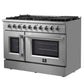 Forno Galiano 48 in. 6.58 cu. ft. Left Swing Door Freestanding All Gas Range in Stainless Steel (FFSGS6444-48)-