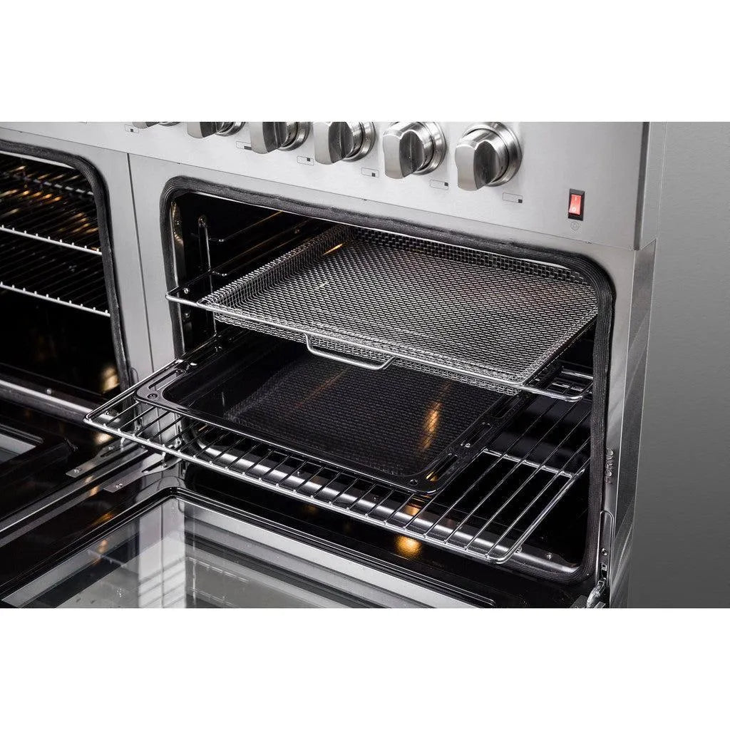 Forno Galiano - 60 in. 8.64 cu. ft Gold Professional Freestanding Dual Fuel Range in Stainless Steel (FFSGS6156-60)-