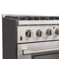 Forno Galiano Gold Professional - 36 in. 5.36 cu. ft. Freestanding Dual Fuel Range with Gas Stove and Electric Oven in Stainless Steel (FFSGS6156-36)-