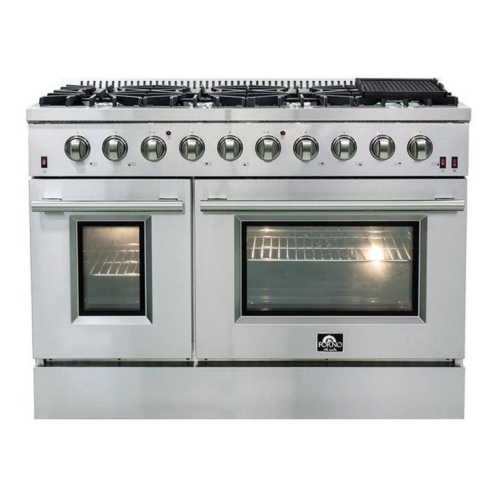 Forno Galiano Professional - 48 in. 6.58 cu. ft. Gas Range with Gas Cooktop and Gas Oven in Stainless Steel (FFSGS6244-48)