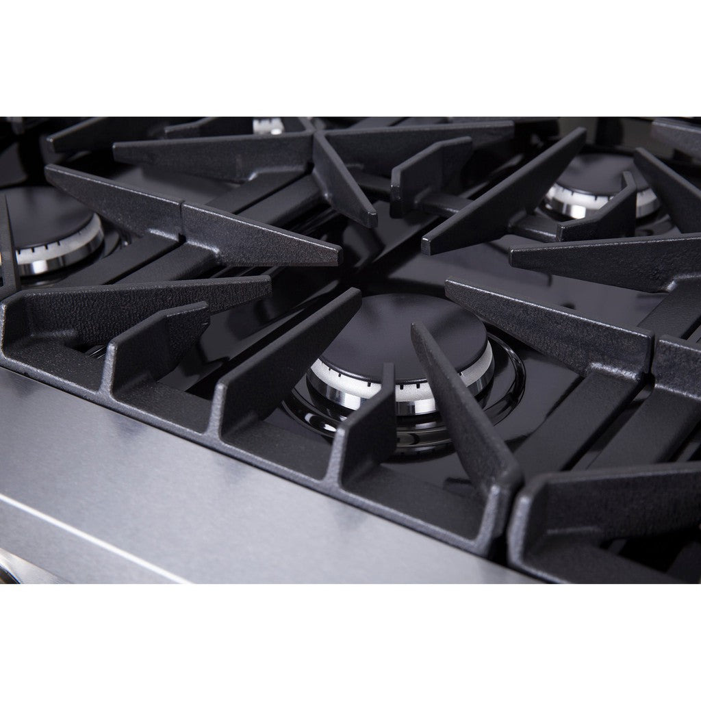 Forno Lseo 36 in. 6 Burner Gas Rangetop with Griddle in Stainless Steel (FCTGS5737-36)