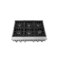Forno Lseo 36 in. 6 Burner Gas Rangetop with Griddle in Stainless Steel (FCTGS5737-36)-