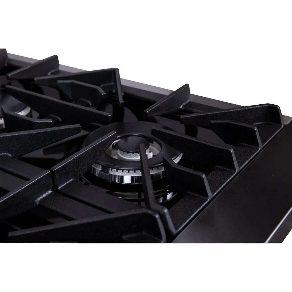 Forno Lseo 36 in. 6 Burner Gas Rangetop with Griddle in Stainless Steel (FCTGS5737-36)-