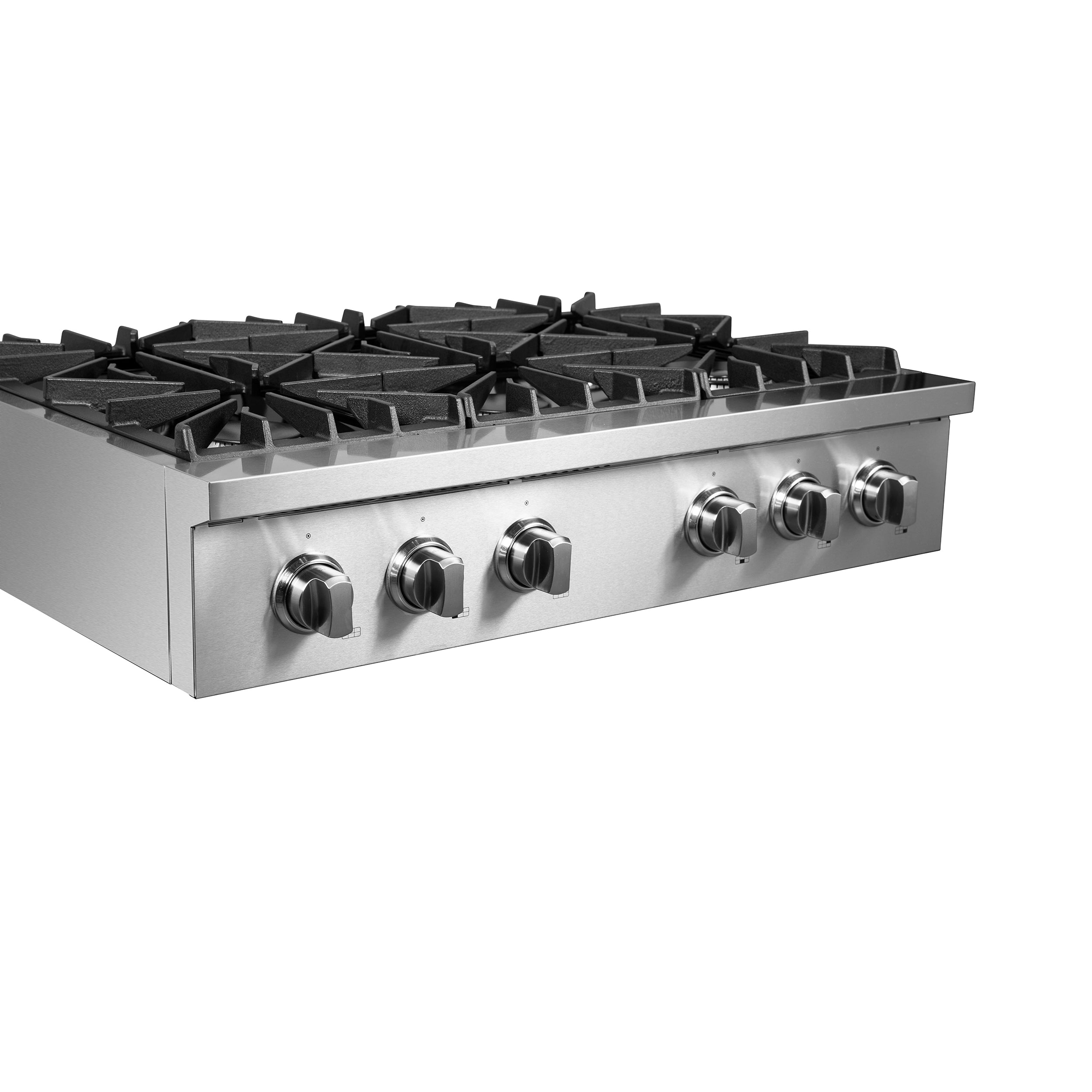 Forno Lseo 36 in. 6 Burner Gas Rangetop with Griddle in Stainless Steel (FCTGS5737-36)-