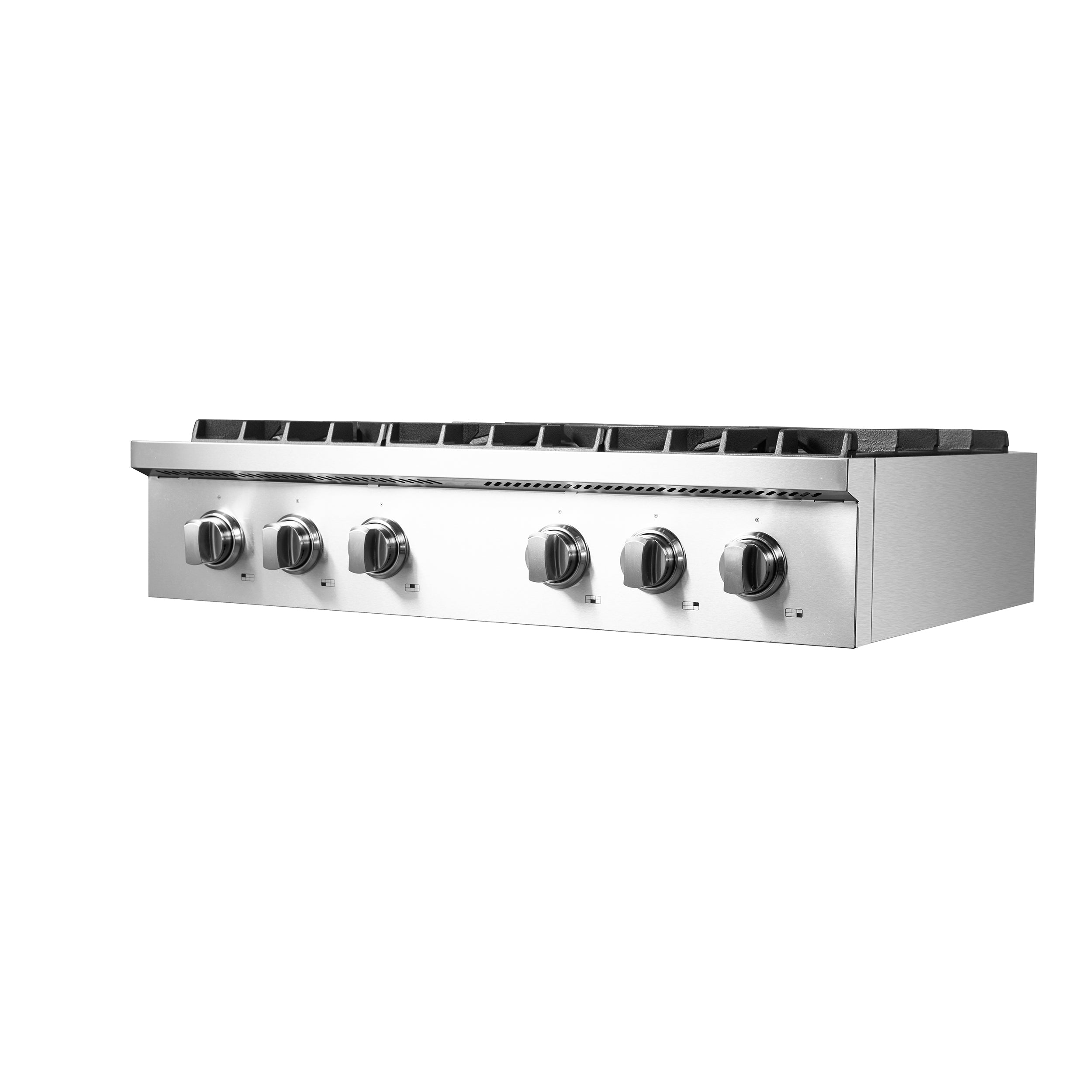 Forno Lseo 36 in. 6 Burner Gas Rangetop with Griddle in Stainless Steel (FCTGS5737-36)