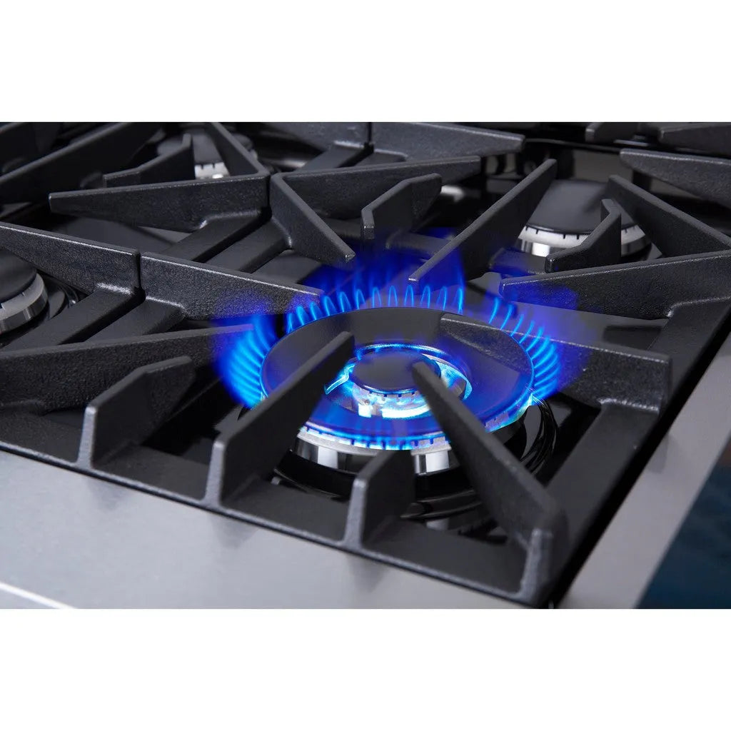 Forno Lseo 36 in. 6 Burner Gas Rangetop with Griddle in Stainless Steel (FCTGS5737-36)-