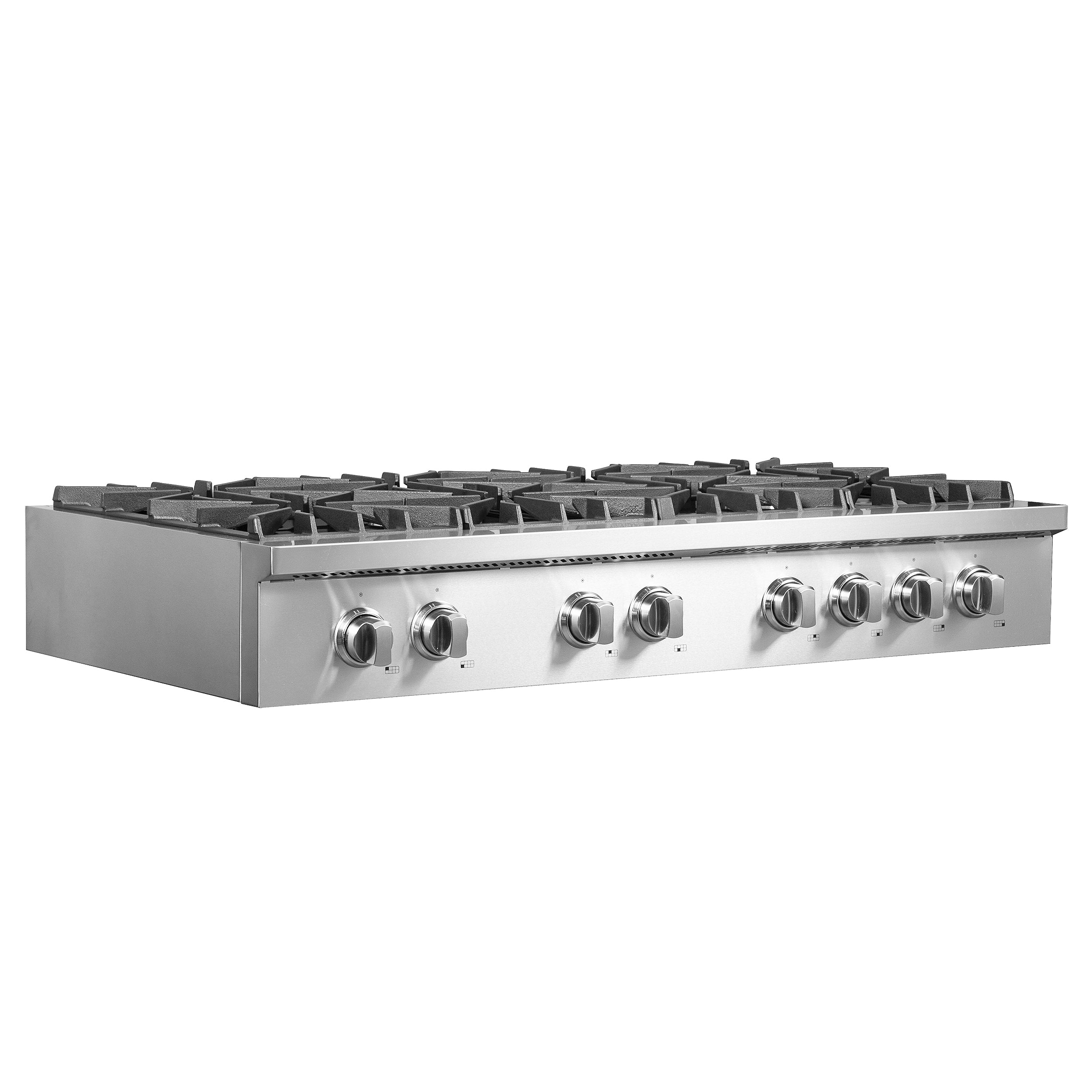 Forno Lseo 48 in. 8 Burner Gas Rangetop with Griddle in Stainless Steel (FCTGS5737-48)-