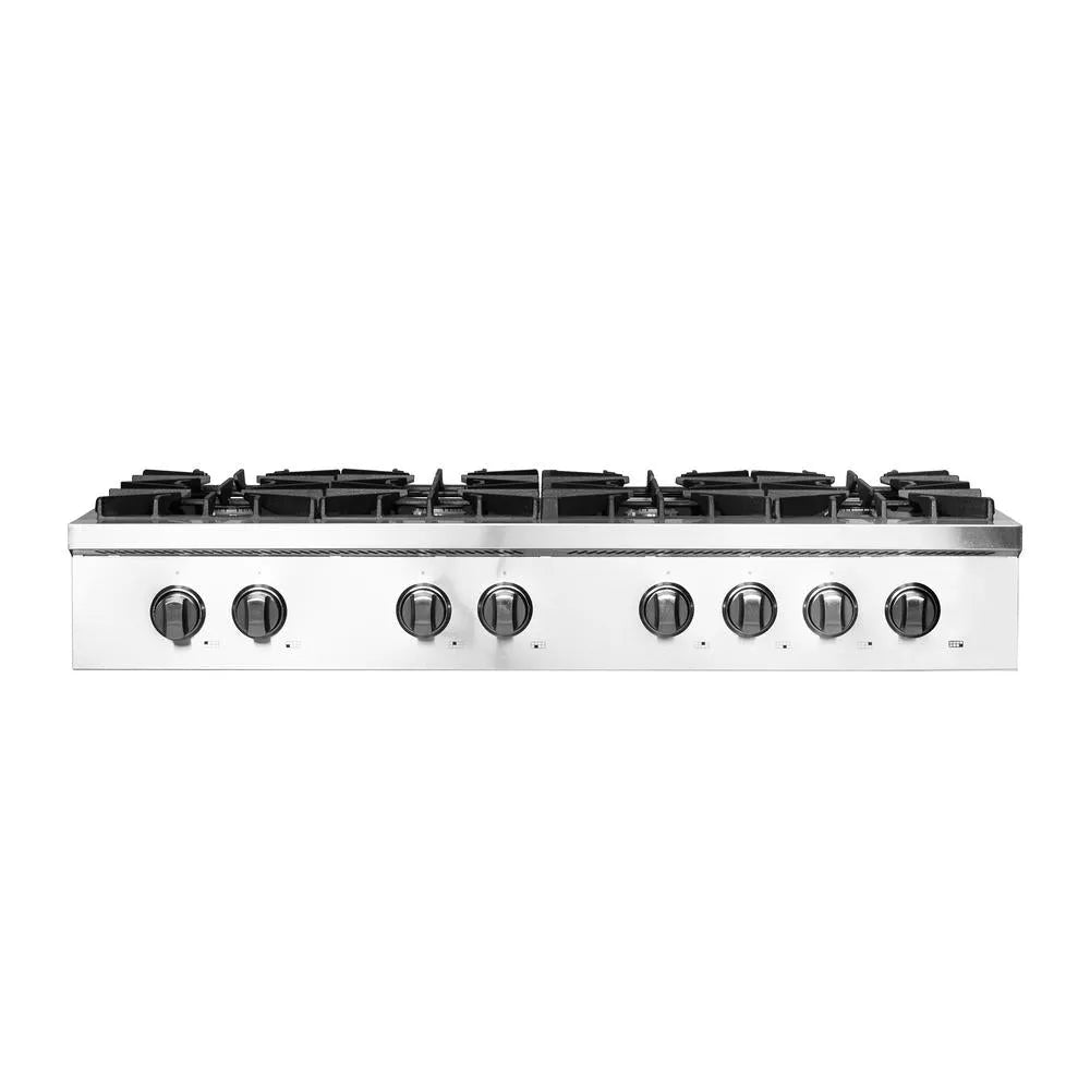 Forno Lseo 48 in. 8 Burner Gas Rangetop with Griddle in Stainless Steel (FCTGS5737-48)-