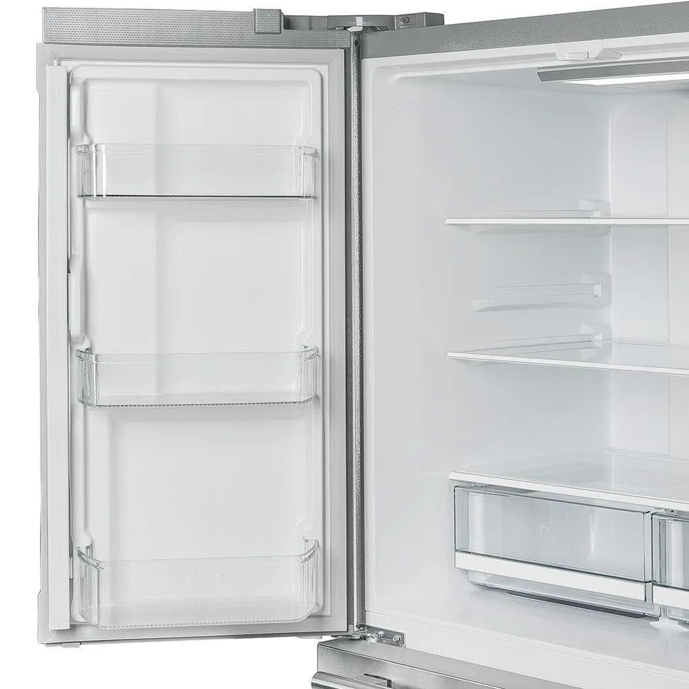 Forno Moena - 36 in. 19 cu. ft. French Door Counter Depth Refrigerator with Decorative Grill Trim Kit in Stainless Steel (FFRBI1820-40SG)-