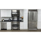 Forno Moena - 36 in. 19 cu. ft. French Door Counter Depth Refrigerator with Decorative Grill Trim Kit in Stainless Steel (FFRBI1820-40SG)-