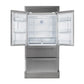 Forno Moena - 36 in. 19 cu. ft. French Door Counter Depth Refrigerator with Decorative Grill Trim Kit in Stainless Steel (FFRBI1820-40SG)-