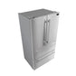 Forno Moena - 36 in. 19 cu. ft. French Door Counter Depth Refrigerator with Decorative Grill Trim Kit in Stainless Steel (FFRBI1820-40SG)-
